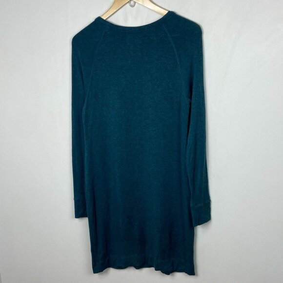 Loft Lou and Grey‎ Signature Soft Long Sleeve Dress Turquoise Blue Green Minimal - Picture 9 of 10
